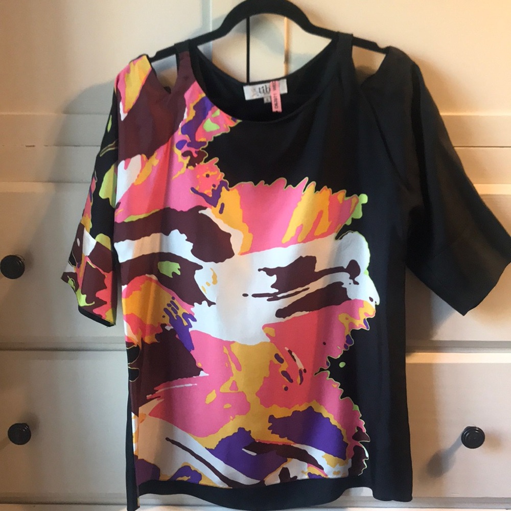 Tibi floral silk top size 6